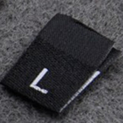 100pcs Clothing Size Label Tags XS S M L XL 2XL 3XL 4XL Black Text White Garment Clothes T Shirt Dress Fabric - L Black - Asia Sell