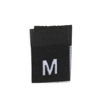 100pcs Clothing Size Label Tags XS S M L XL 2XL 3XL 4XL Black Text White Garment Clothes T Shirt Dress Fabric - M Black - Asia Sell