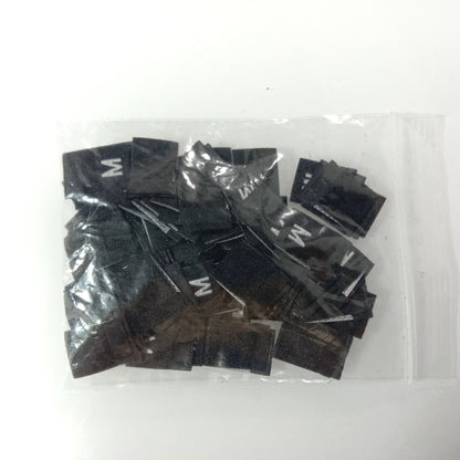100pcs Clothing Size Label Tags XS S M L XL 2XL 3XL 4XL Black Text White Garment Clothes T Shirt Dress Fabric - M White - Asia Sell