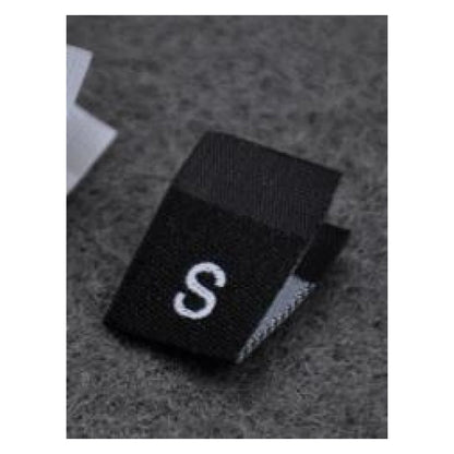 100pcs Clothing Size Label Tags XS S M L XL 2XL 3XL 4XL Black Text White Garment Clothes T Shirt Dress Fabric - S Black - Asia Sell