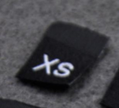 100pcs Clothing Size Label Tags XS S M L XL 2XL 3XL 4XL Black Text White Garment Clothes T Shirt Dress Fabric - XS Black - Asia Sell
