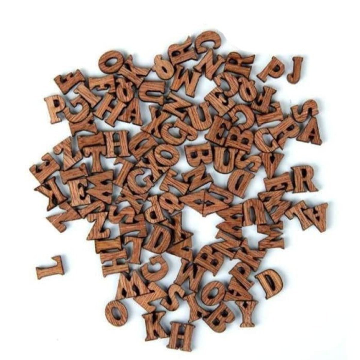 100pcs Dark Brown Wooden Letters Set Alphabet Craft Childrens Learning - - Asia Sell