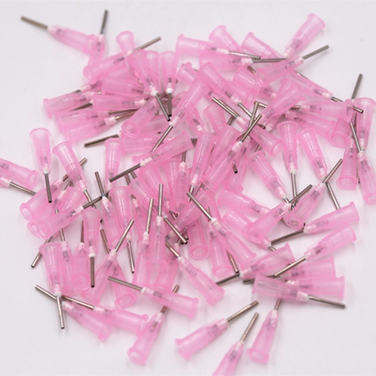 100pcs Glue Ink Oil Flux Dispensing Needles Syringe Needle Tips 14Ga 18Ga Stainless - 18GA - - Asia Sell