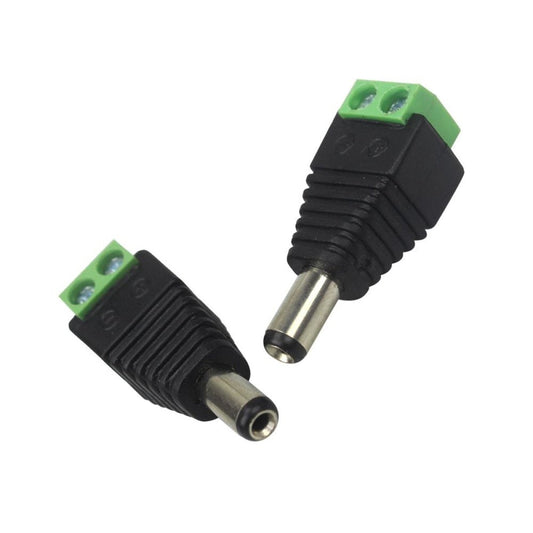 100pcs Male DC Jack 5.5 x 2.1mm 12V Power Plug Adaptor Connector CCTV LED - Asia Sell