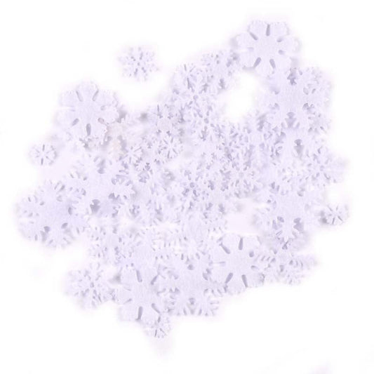 100pcs Mixed Snowflakes Applique Polyester Felt Artificial Patch Patches For DIY Crafts Christmas Decorations Clothing Shapes - Asia Sell