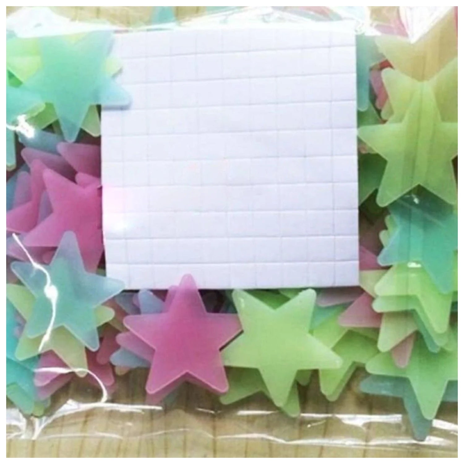 100pcs Wall Stars Glow In The Dark Multicoloured Fluorescent Luminous Nursery Wall Stickers