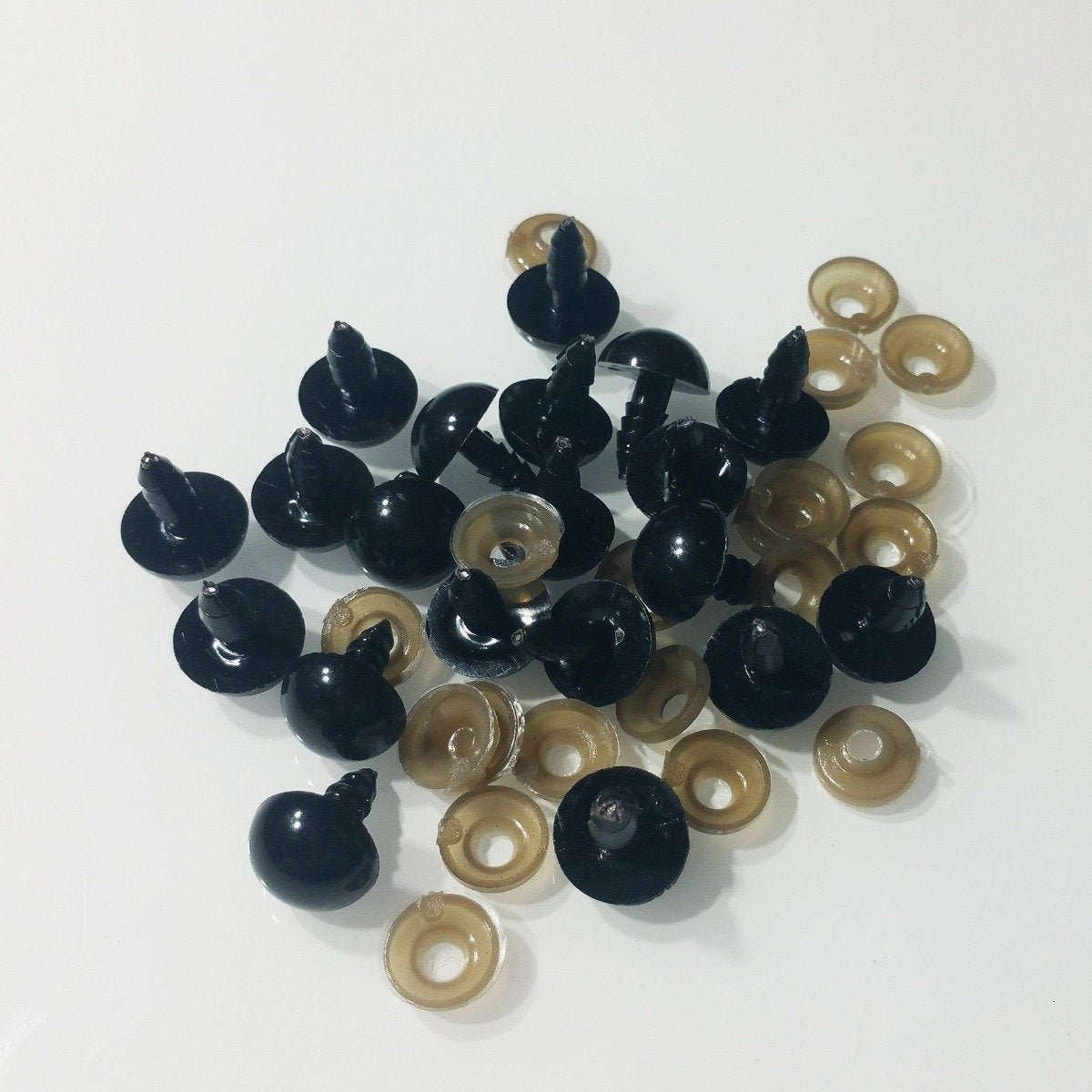 100pcs Plastic Safety Eyes For Teddy Bears Dolls Toy Animal Felting 5mm-20mm Toys Bear Doll - 14mm - Asia Sell