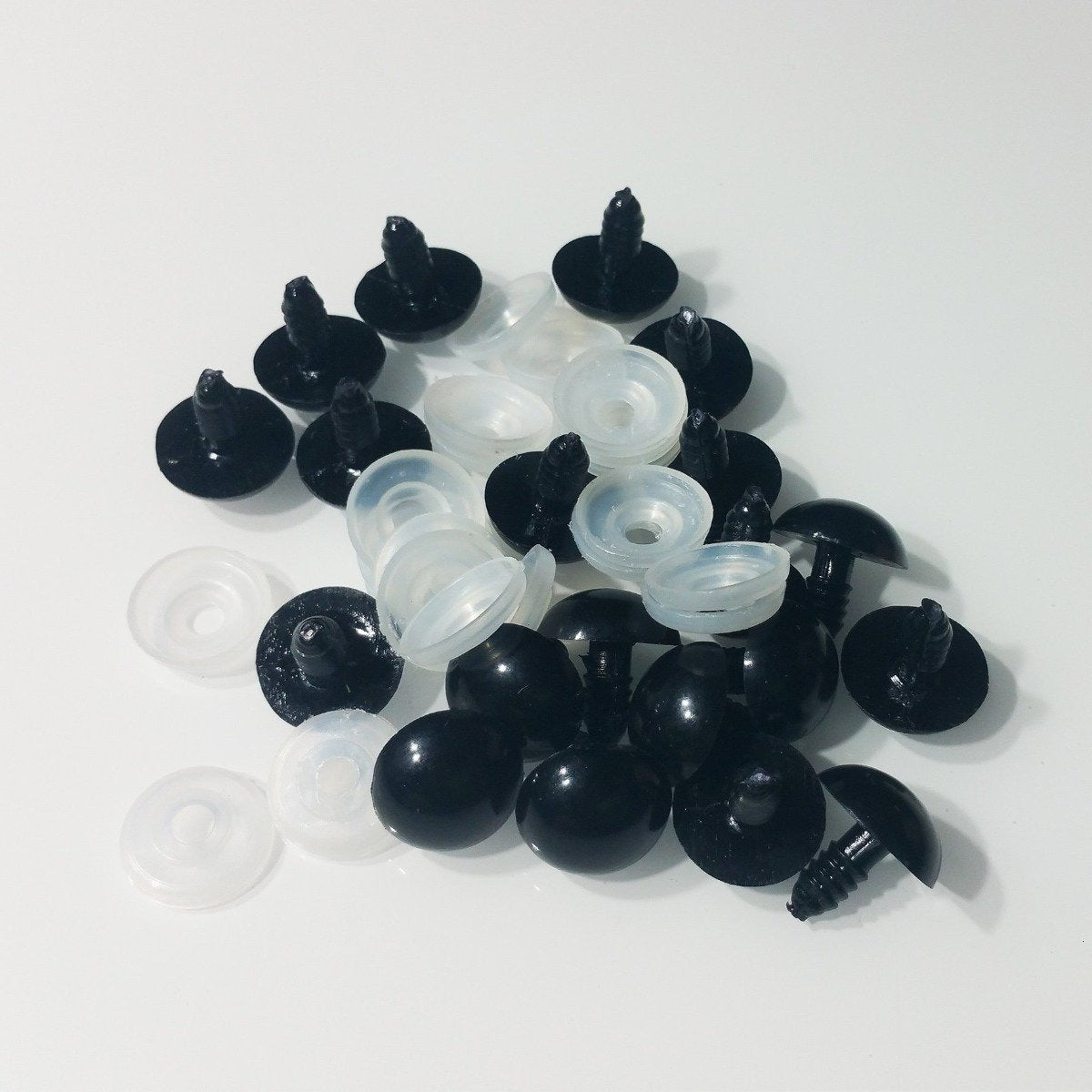 100pcs Plastic Safety Eyes For Teddy Bears Dolls Toy Animal Felting 5mm-20mm Toys Bear Doll - 18mm - Asia Sell