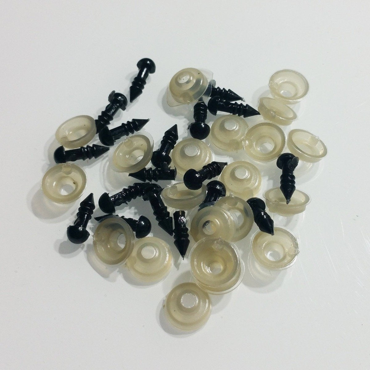 100pcs Plastic Safety Eyes For Teddy Bears Dolls Toy Animal Felting 5mm-20mm Toys Bear Doll - 5mm - Asia Sell