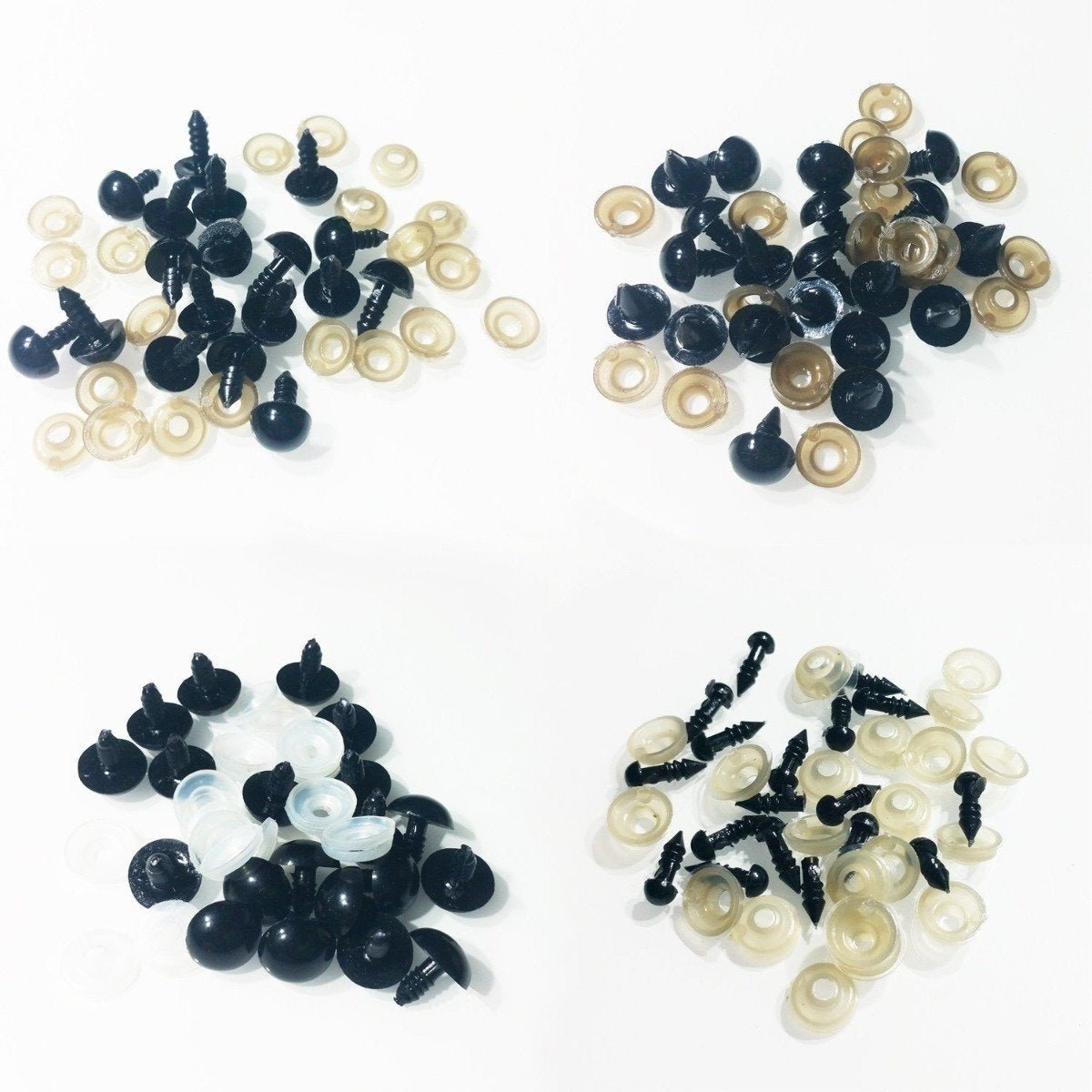 100pcs Plastic Safety Eyes For Teddy Bears Dolls Toy Animal Felting 5mm-20mm Toys Bear Doll - 5mm - Asia Sell