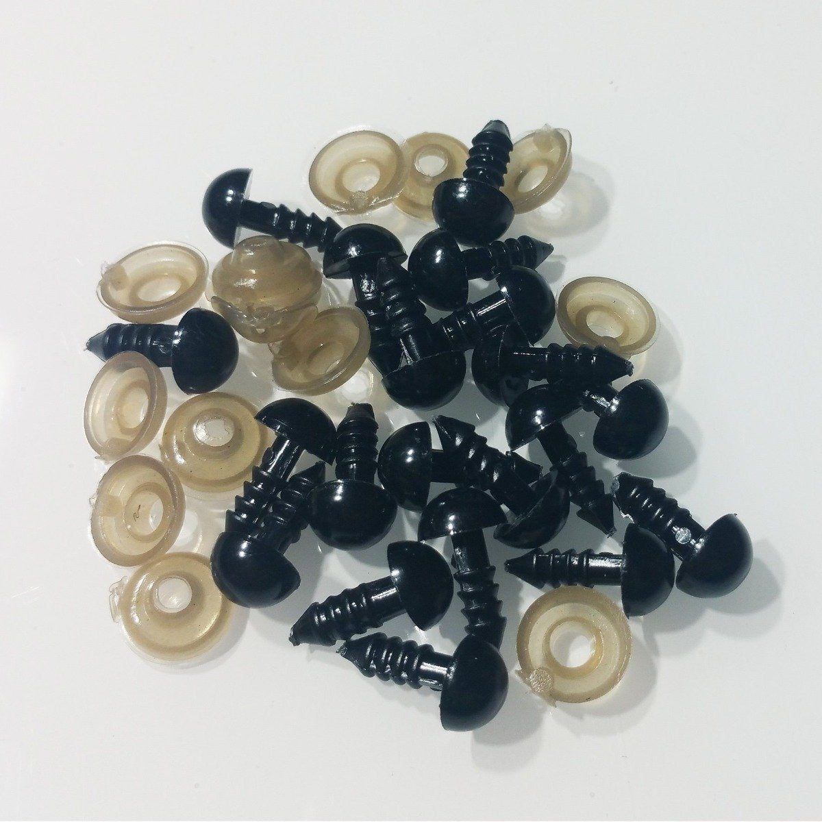 100pcs Plastic Safety Eyes For Teddy Bears Dolls Toy Animal Felting 5mm-20mm Toys Bear Doll - 8mm - Asia Sell