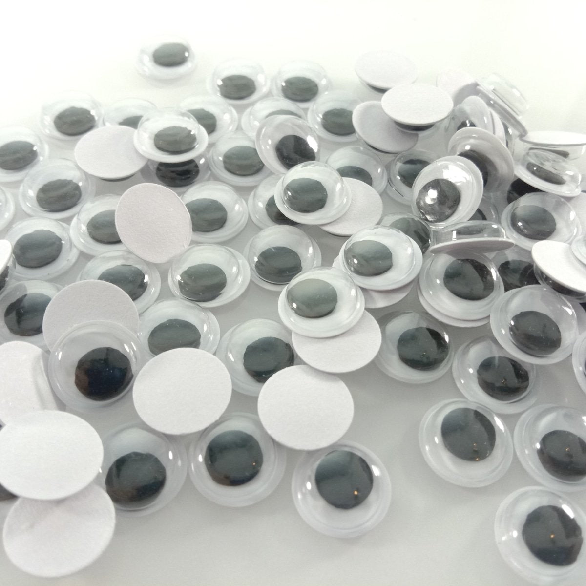 100pcs Plastic Self-Adhesive Googly Wiggle Eyes DIY DIY Dolls - Red, Green & Black - Asia Sell