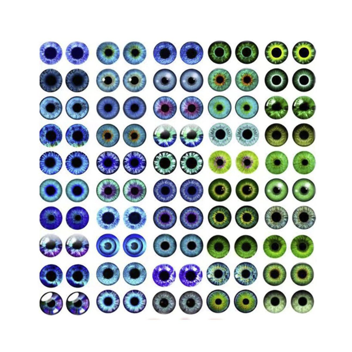 20pcs/lot 8mm 10mm 12mm 14mm 16mm 18mm 20mm Round Pupil Eye Pattern Glass  Cabochon for DIY Jewelry Making Findings & Components