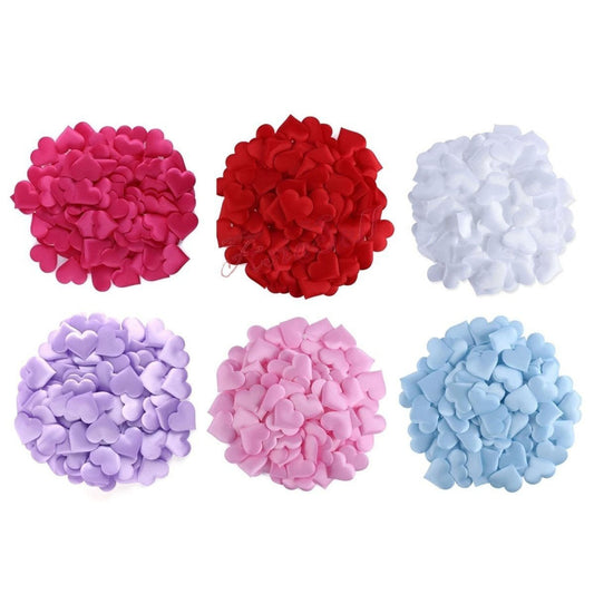 100pcs 2.0cm-3.5cm Fabric Love Heart Shape Petals For Wedding Table Decorations Confetti | Main image | Asia Sell