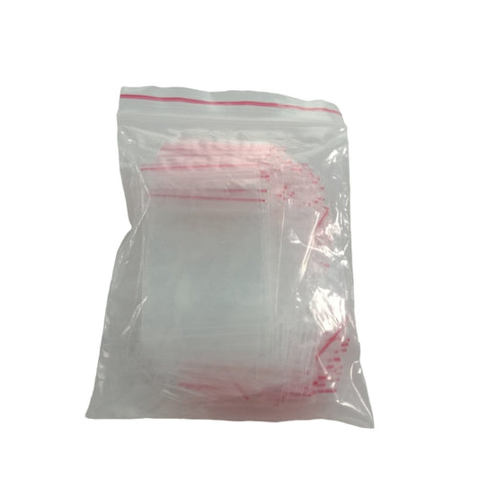 100pcs 4-16cm Plastic Zip Bags Clipseal Sealer Satchels Decent Grip at Edge Thin Non-Food Safe