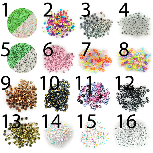 100pcs Alphabet Letters Spacer Beads for Jewelry Making DIY Bracelet Accessories 7mmx4mm Charm | Main Image | Asia Sell
