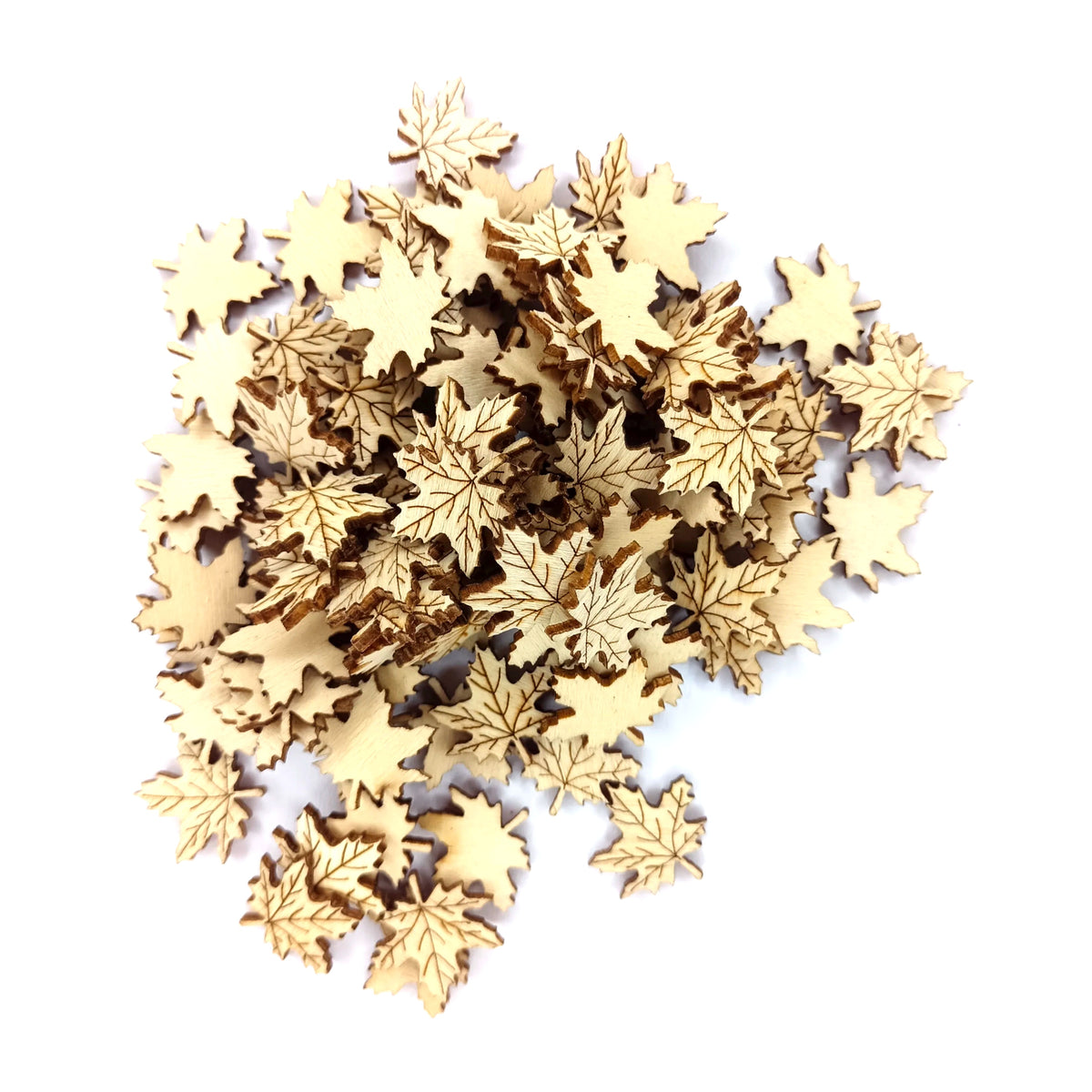 20-100pcs 18.5mm Maple Leaves Wood Diy Crafts Home Ornament Decorations Scrapbooking