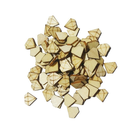 100x 11mm Diamonds Wooden DIY Craft Wood Scrapbooking - Asia Sell