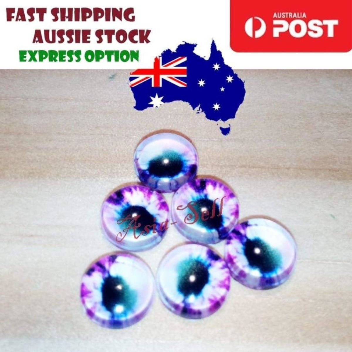 100x Round 10mm Glass Doll Eyes Dragon Lizard Frog Eyeballs - C - Asia Sell