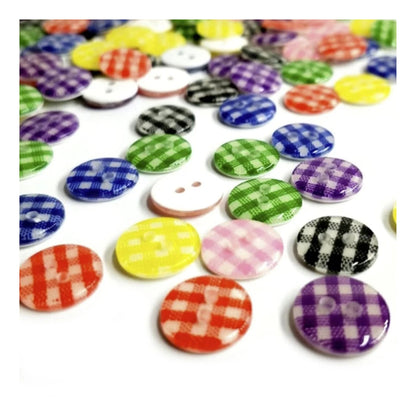 10/20/50/100/200pcs 12mm Grid Pattern Buttons Sewing Scrapbooking Clothing Crafts Plastic - 10pcs - Asia Sell