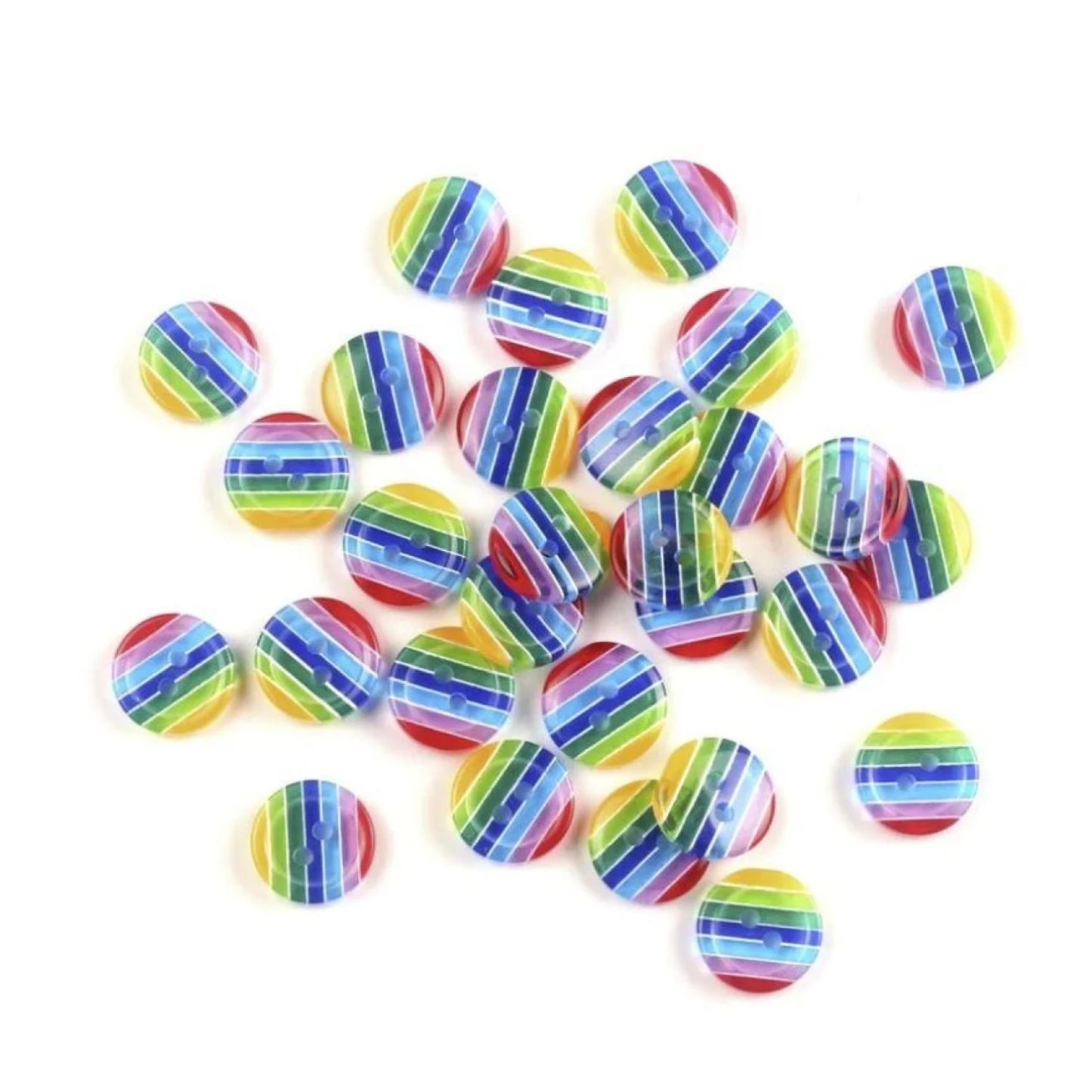 10/50pcs 12.5mm Mixed Resin Round Stripe Sewing Buttons For Cloth Needlework Flatback Scrapbooking Crafts - 10x Translucent - Asia Sell
