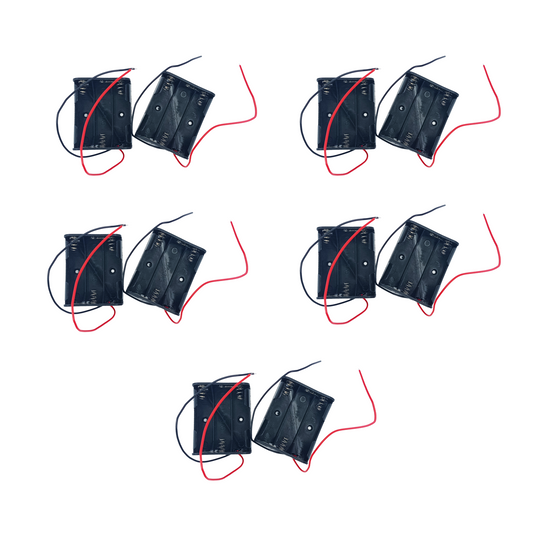 10 Sets 3xAA Battery Holder AA 3x1.5V 4.5V Wires Cables Plastic  3 x AA