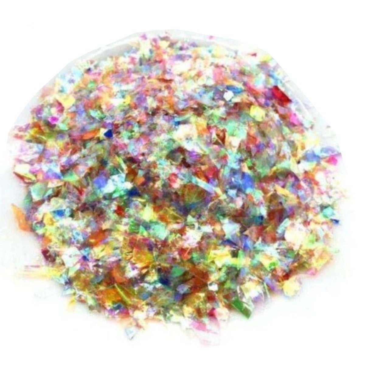 10g Holographic Nail Decoration Flakes Glitter DIY Nail Art 3D - Set A - Multicolour - - Asia Sell