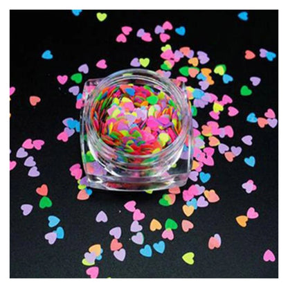 10g Neon Butterfly Glitter for Face Body Nail Art Neon Bright - Hearts - Asia Sell