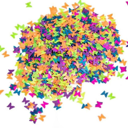 10g Neon Butterfly Glitter for Face Body Nail Art Neon Bright - Multicoloured - - Asia Sell