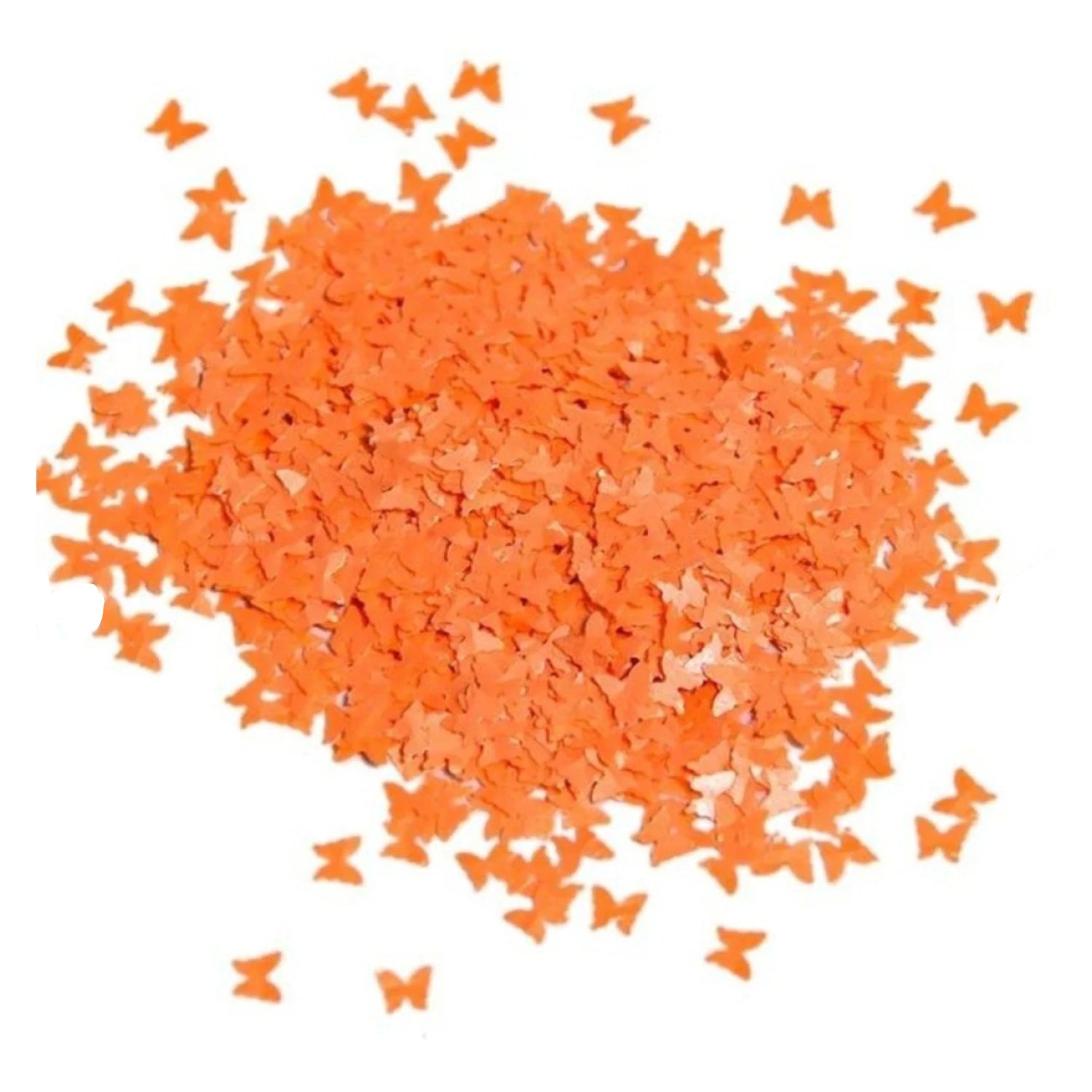 10g Neon Butterfly Glitter for Face Body Nail Art Neon Bright - Orange - Asia Sell