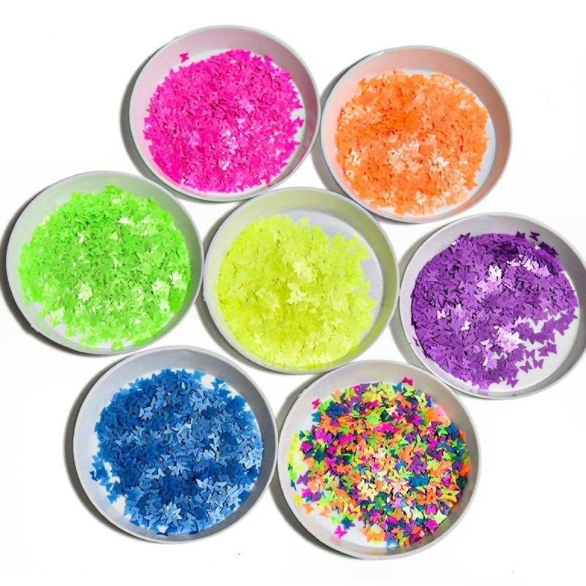 10g Neon Butterfly Glitter for Face Body Nail Art Neon Bright - Puzzle Pieces - - Asia Sell