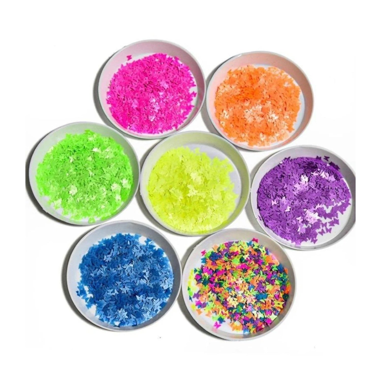 10g Neon Butterfly Glitter for Face Body Nail Art Neon Bright - Puzzle Pieces - Asia Sell