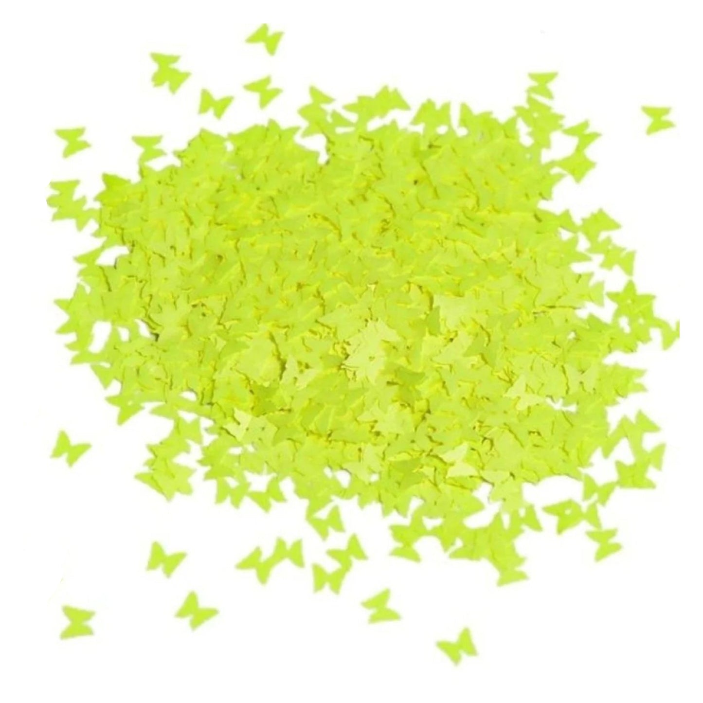 10g Neon Butterfly Glitter for Face Body Nail Art Neon Bright - Yellow - Asia Sell