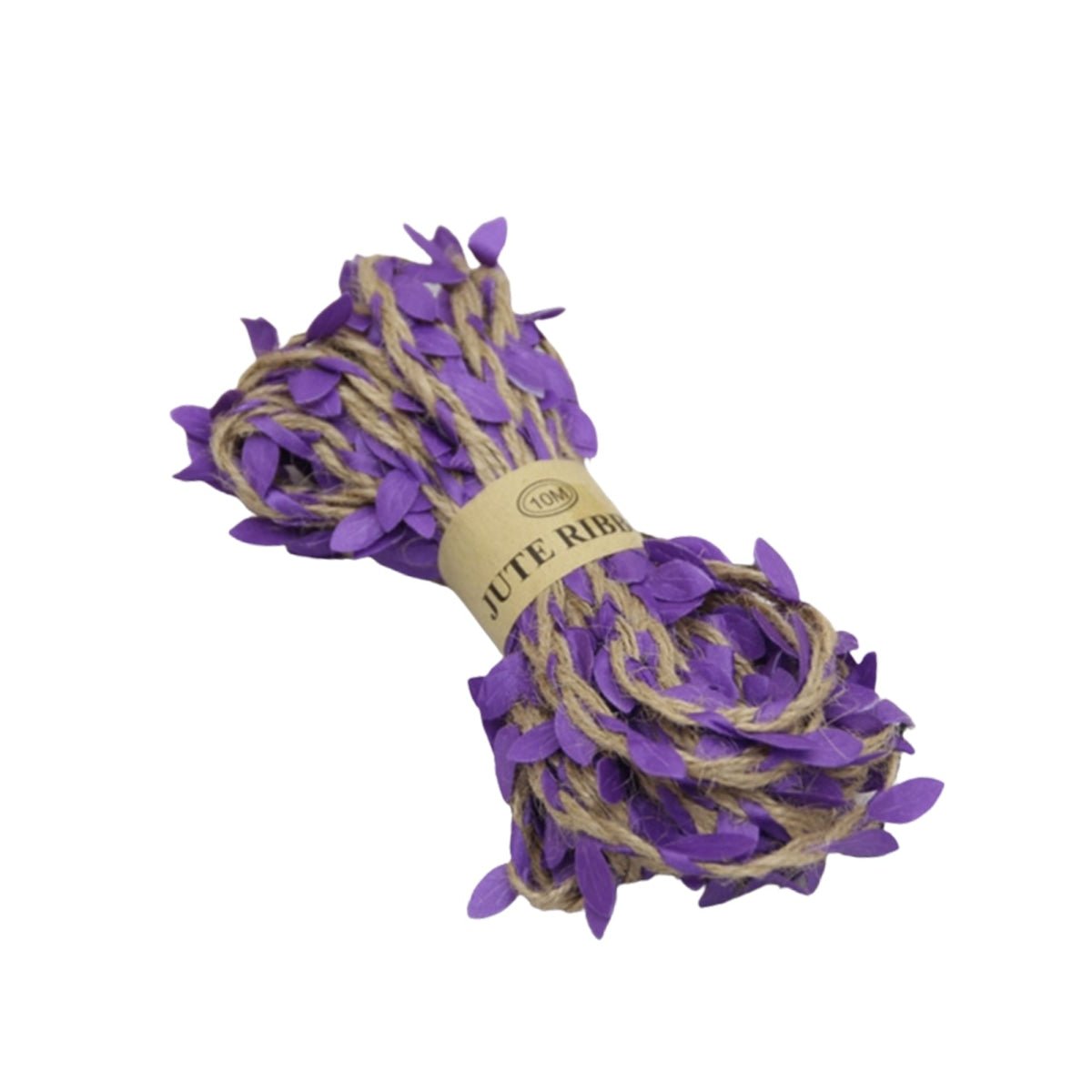 10m Artificial Vine Green Leaf Hessian Jute Twine Rope Vine Burlap Wedding Decoration Craft - Purple - Asia Sell