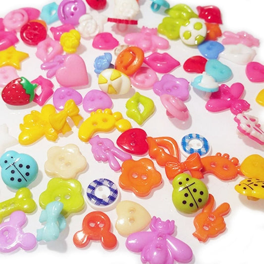 10mm-15mm Round 2 Hole Resin Buttons Flatback Children's Clothing Sewing - - Asia Sell