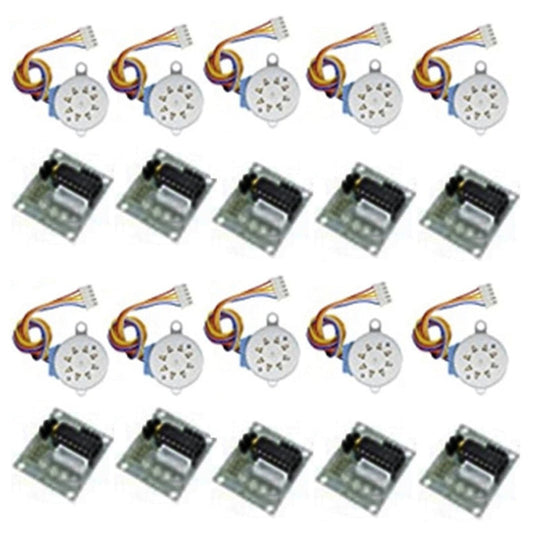 10pcs 12V 4 Phase Stepper Motor 28BYJ-48 Driver Test Module Board - Asia Sell
