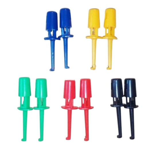 10pcs 1.7'' Multimeter Lead Wire Kit Test Hook Clip Grabbers Test Probe SMT SMD Cable Testing - - Asia Sell