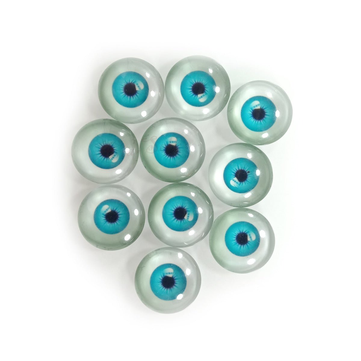 10pcs 20mm Glass Eyes Cabochons Dolls Human Eyes Animal Eye Accessories Dragon - Blue - - Asia Sell