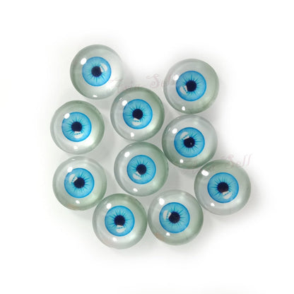 10pcs 20mm Glass Eyes Cabochons Dolls Human Eyes Animal Eye Accessories Dragon - Bright Blue - - Asia Sell