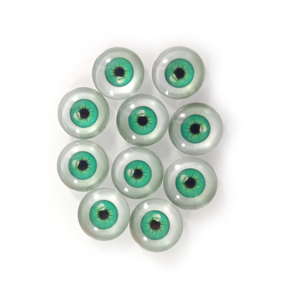 10pcs 20mm Glass Eyes Cabochons Dolls Human Eyes Animal Eye Accessories Dragon - Green - - Asia Sell