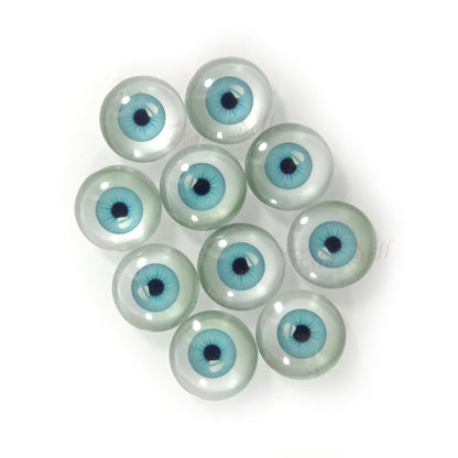 10pcs 20mm Glass Eyes Cabochons Dolls Human Eyes Animal Eye Accessories Dragon - Light Blue - - Asia Sell