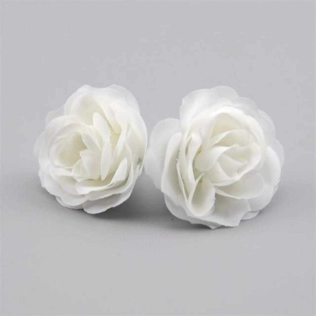 10pcs 2.5cm Mini Rose Cloth Artificial Flower For Wedding Party Home Decorations - White - - Asia Sell