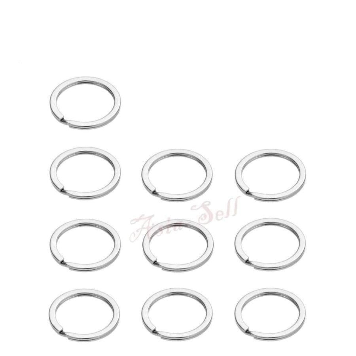 10pcs 25mm Flat Metal Key Ring Holder Split Rings Keyring Keychain Key Chain - - Asia Sell