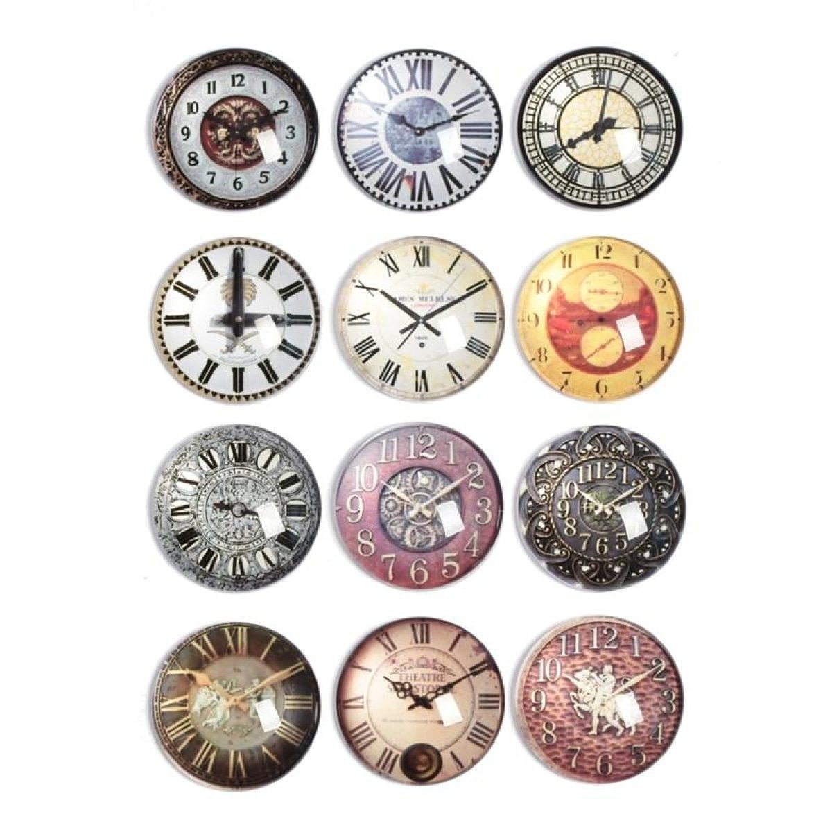 10pcs 30mm Glass Cabochons Clocks And Watches Photo Base Charms - - Asia Sell