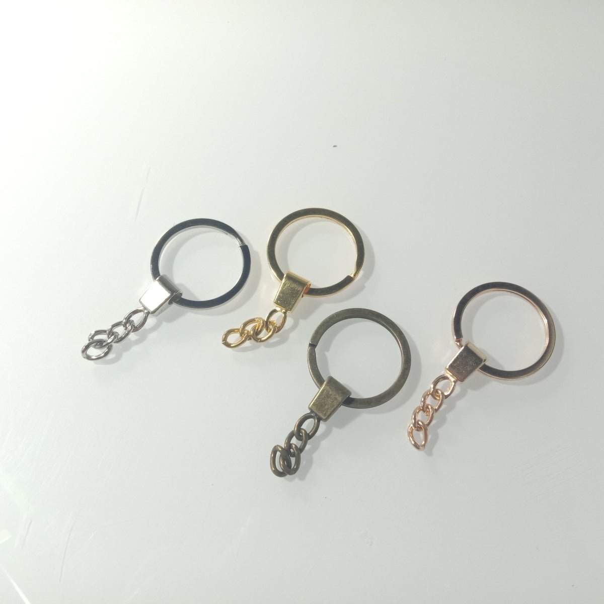 10pcs 30mm KC Gold Bronze Silver Rhodium Keyring Keychain Split Ring Chain Key Rings Key Chains - Gold - Asia Sell