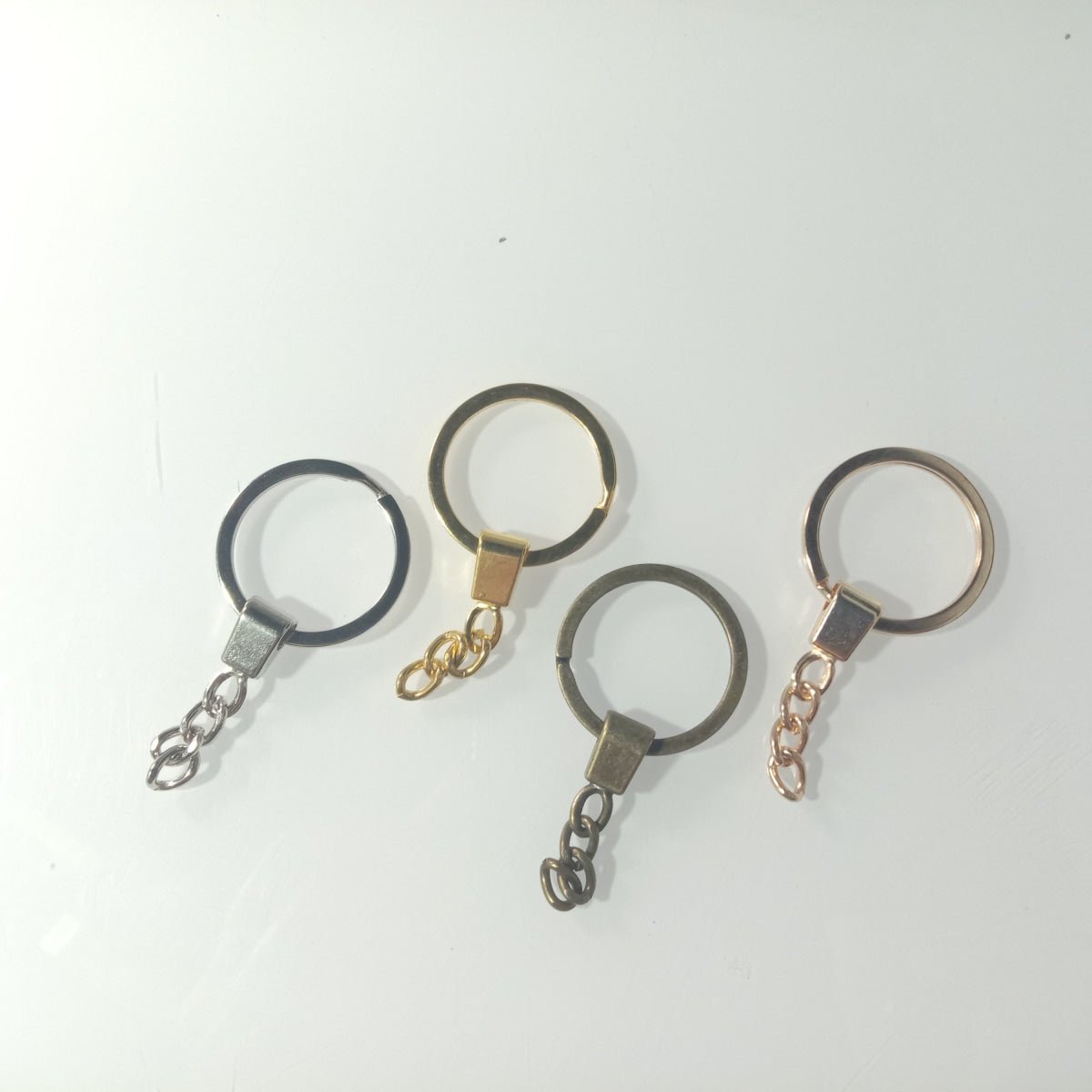 10pcs 30mm KC Gold Bronze Silver Rhodium Keyring Keychain Split Ring Chain Key Rings Key Chains - Mixed - Asia Sell