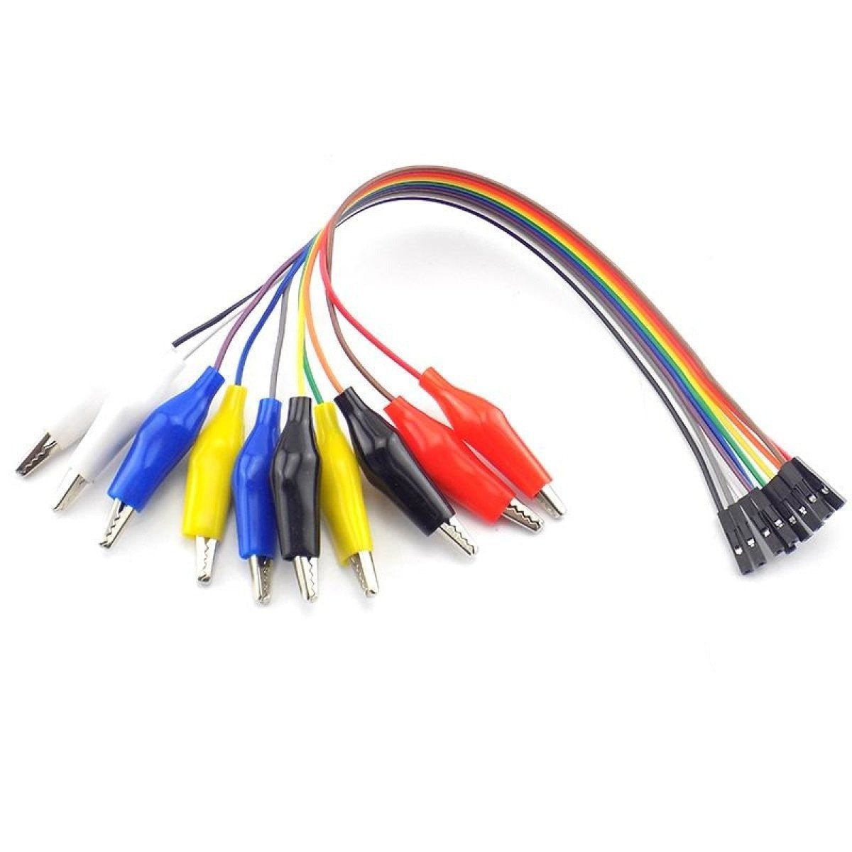 10pcs 35mm Alligator Clip 10 Pin Jumper Wire Male Female Test Lead Cable Probe - 10pcs Female 20cm - Asia Sell