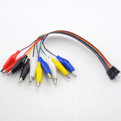 10pcs 35mm Alligator Clip 10 Pin Jumper Wire Male Female Test Lead Cable Probe - 10pcs Male 20cm - Asia Sell