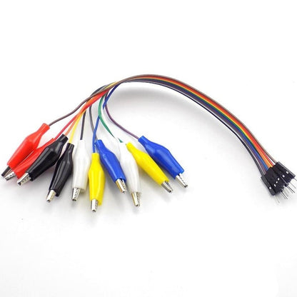 10pcs 35mm Alligator Clip 10 Pin Jumper Wire Male Female Test Lead Cable Probe - 10pcs Male 20cm - Asia Sell