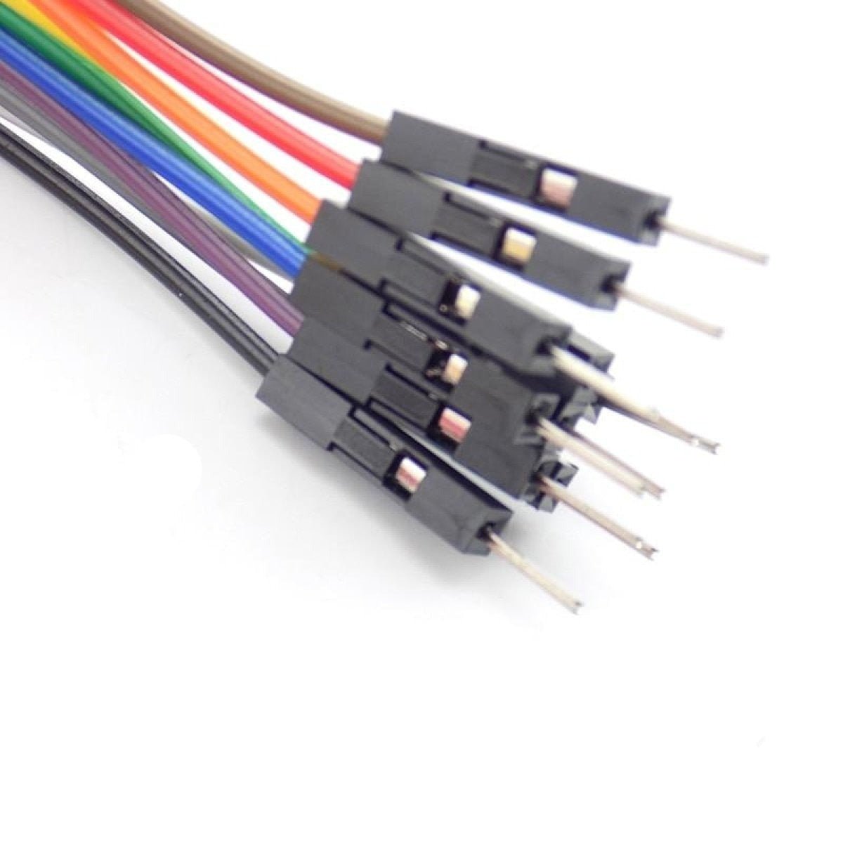 10pcs 35mm Alligator Clip 10 Pin Jumper Wire Male Female Test Lead Cable Probe - 10pcs Male 20cm - Asia Sell